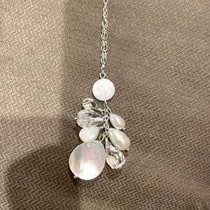 18” expandable silver necklace with beautiful charms